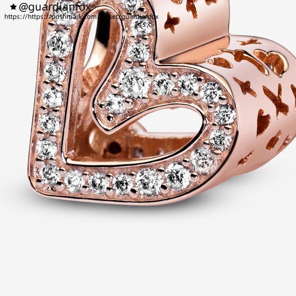 Pandora Sparkling Freehand Heart Charm - Picture 2 of 6